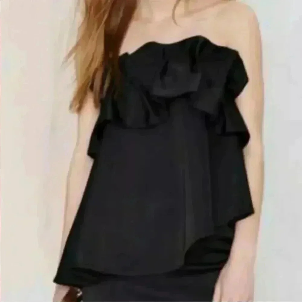 NWT C/Meo Collective Serendipity Strapless black‎ top